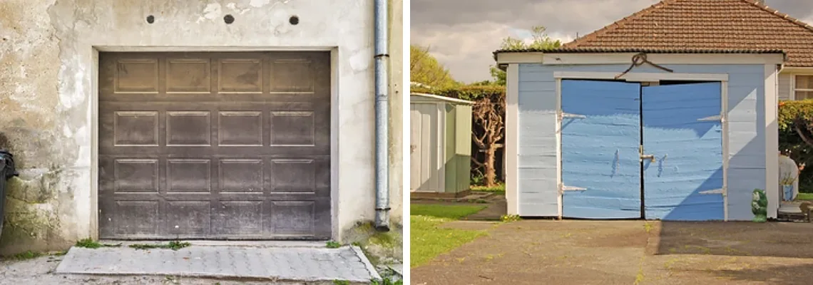 Rotten Steel Garage Door Repair in Evanston, Illinois